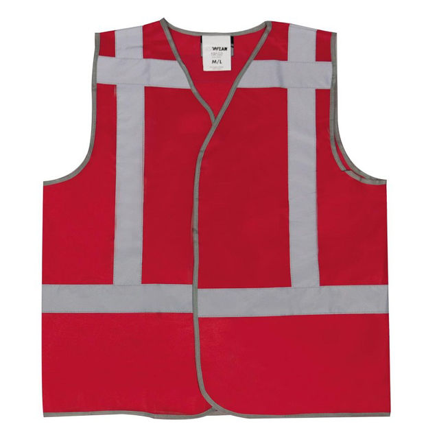 Afbeeldingen van M-Wear verkeersvest RWS rood 3XL/4XL