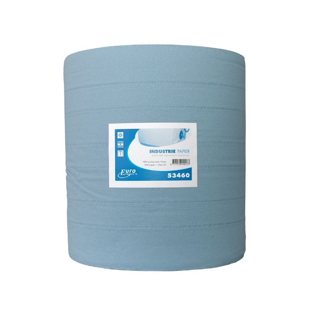 Afbeeldingen van Industriepapier 3L verlijmd blauw recycl