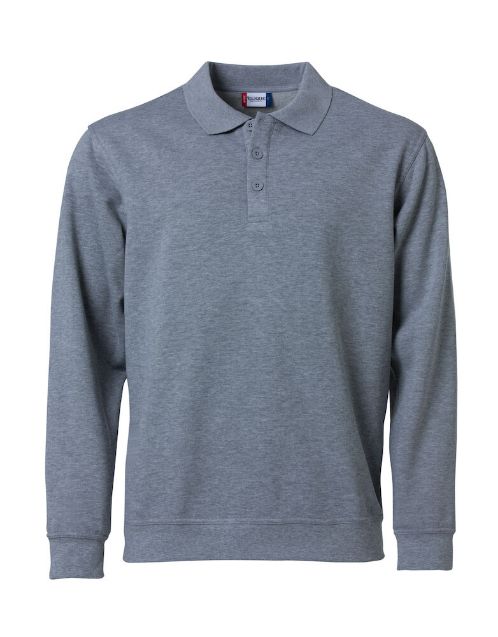 Afbeeldingen van Clique basic polo sweater 021032grijsm L