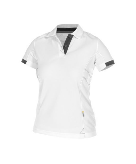 Afbeeldingen van Dassy polo Traxion Women wit/grijs L
