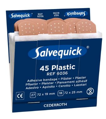 Afbeeldingen van Salvequick vulling plastic pleister 6x45