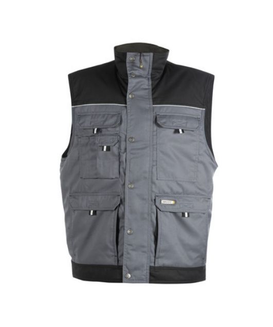 Afbeeldingen van Dassy Bodywarmer Hulst grijs/zwart XXL