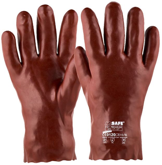 Afbeeldingen van Oxxa PVC Chem-Red handschoen 27 cm