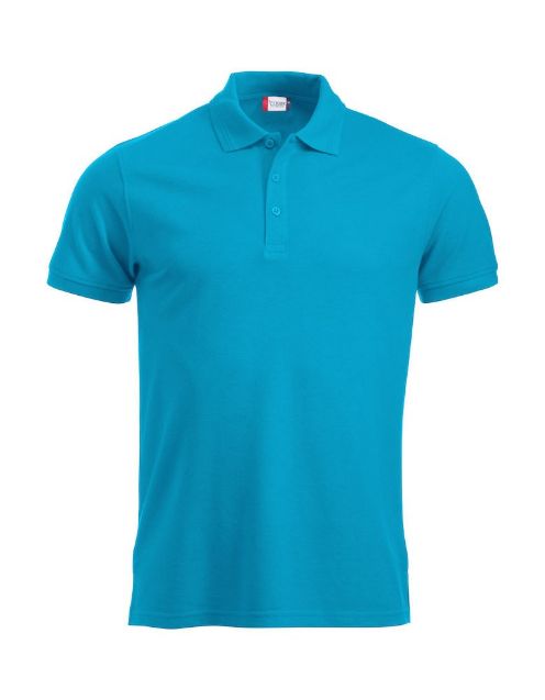 Afbeeldingen van Manhattan heren polo turquoise l