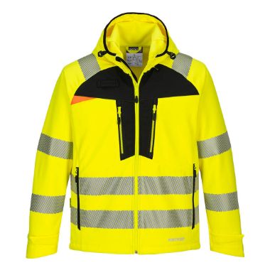 Afbeeldingen van PW Softshell Hi-Vis DX475 geel/zwart XL