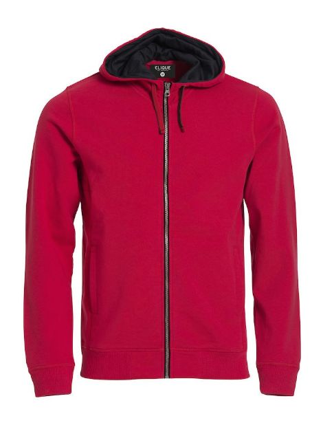 Afbeeldingen van Classic hoody full zip rood m