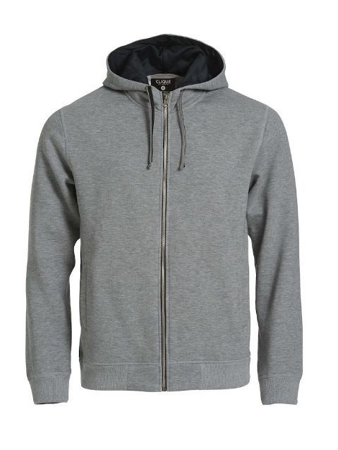 Afbeeldingen van Classic hoody full zip grijsmelange l