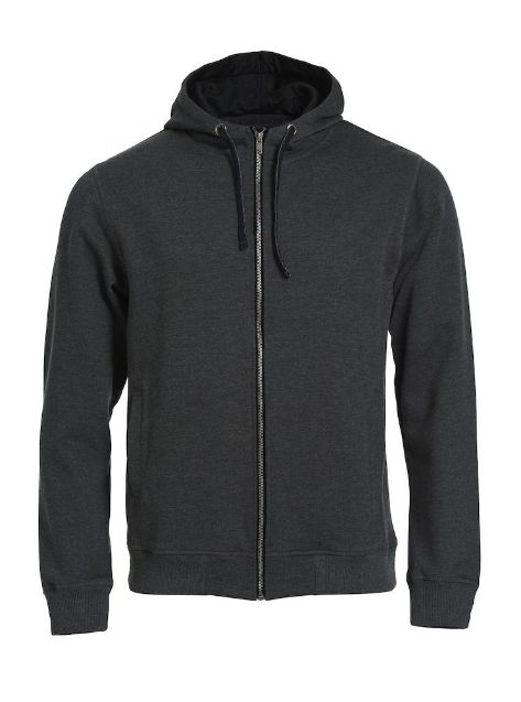 Afbeeldingen van Classic hoody full zip antraciet l