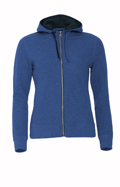 Afbeeldingen van Classic hoody full zip ds blauwmel. l