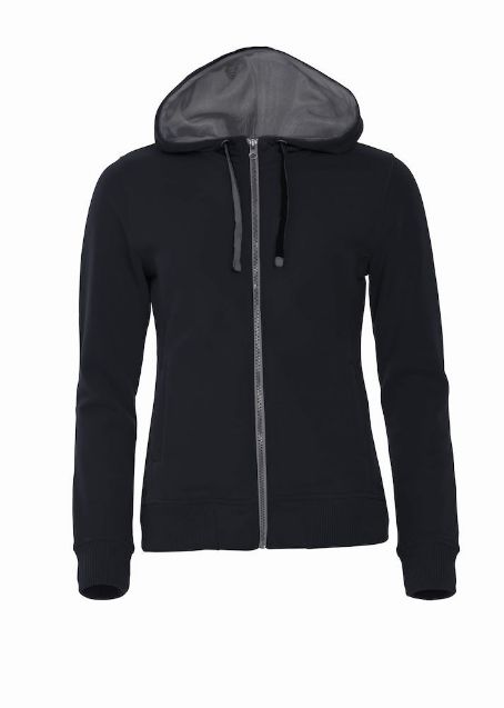 Afbeeldingen van Classic hoody full zip ds zwart m
