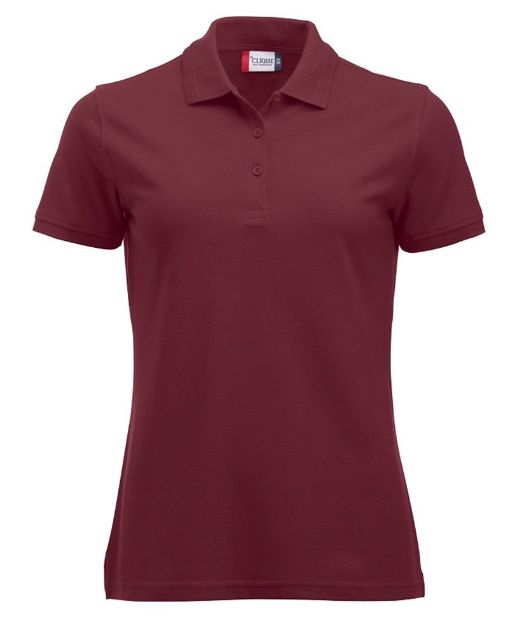 Afbeeldingen van Manhattan dames polo bordeaux xl