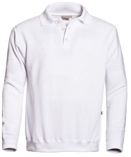 Afbeeldingen van Polosweater santino robin wit, m