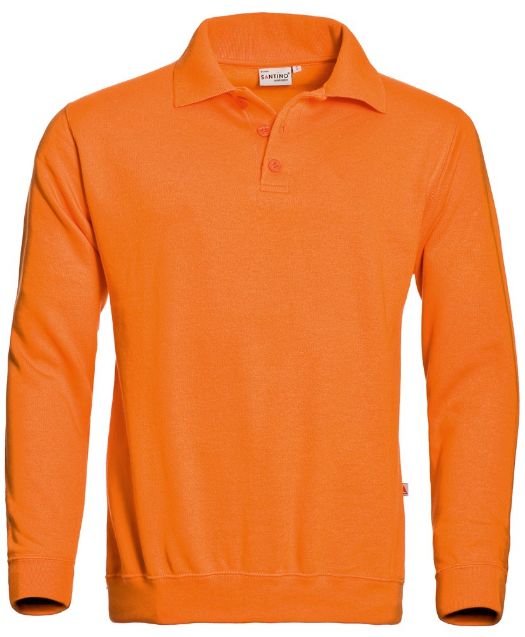Afbeeldingen van Polosweater santino robin oranje, m