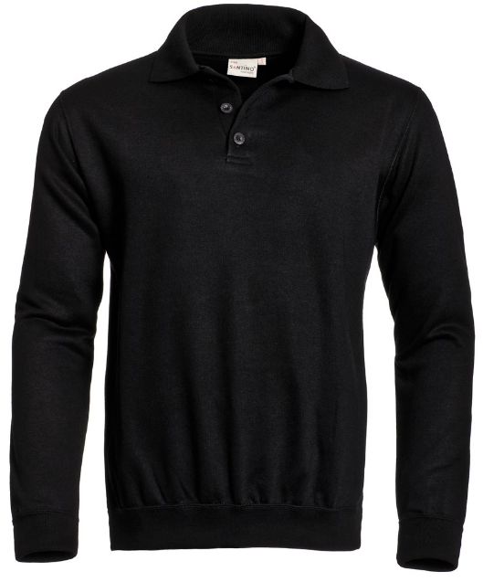 Afbeeldingen van Polosweater santino robin zwart, l