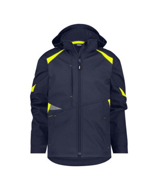 Afbeeldingen van Dassy Kalama Softshell blauw/geel S
