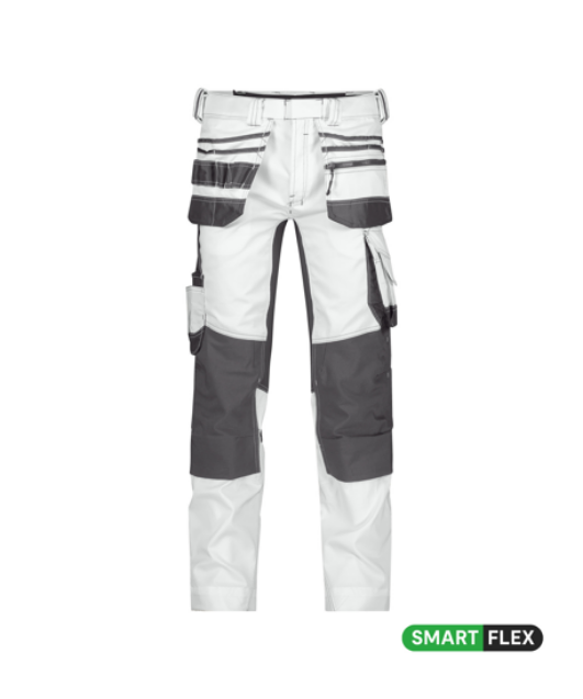 Afbeeldingen van Dassy werkbroek Flux wit/grijs 50