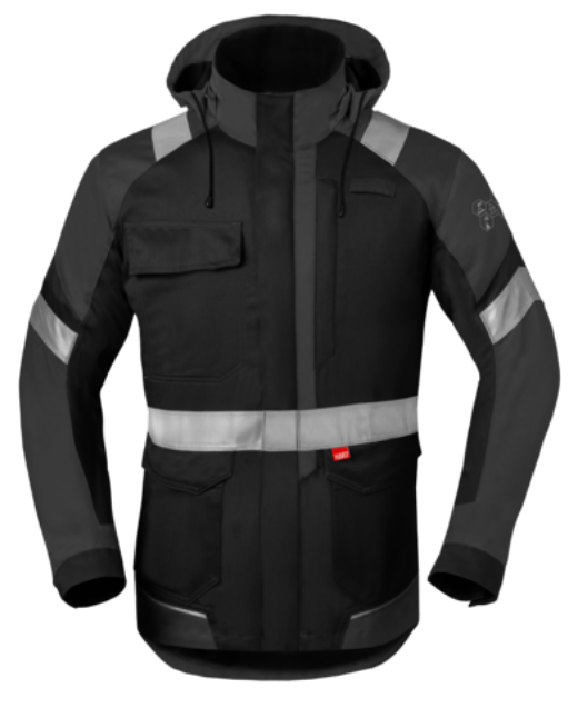 Afbeeldingen van Havep parka 50286 zwart/char maat 3XL