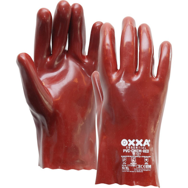 Afbeeldingen van Oxxa PVC Chem-Red handschoen 35,27cm