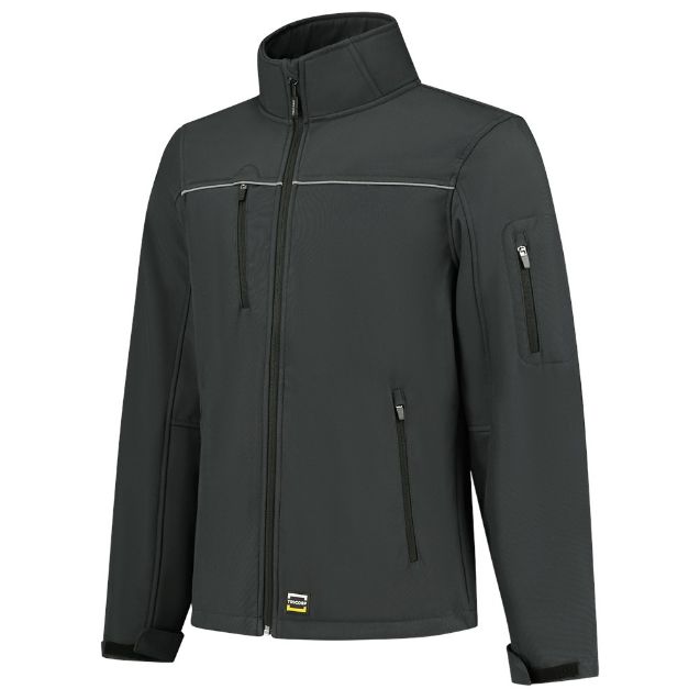 Afbeeldingen van TC Softshell Luxe 402006 d.grijs L
